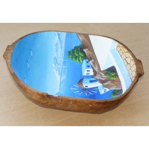 Ζωγραφική σε ξύλινη συντηρημένη σκάφη 